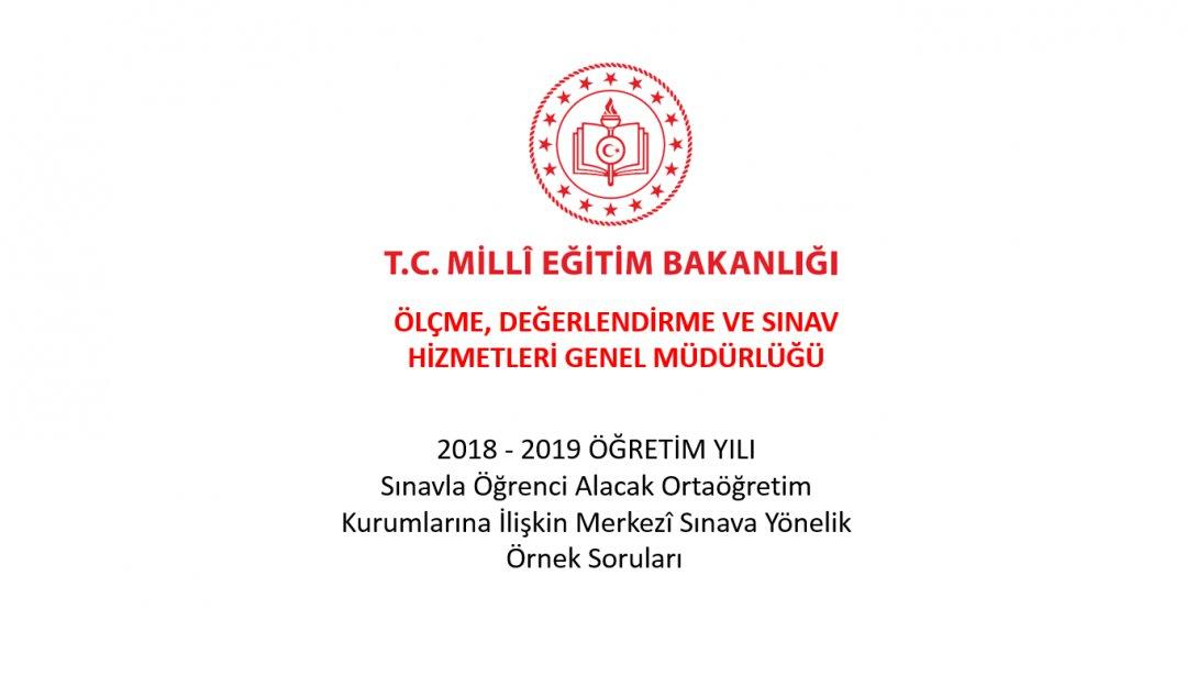 Nisan Ayı Örnek Soruları 2019